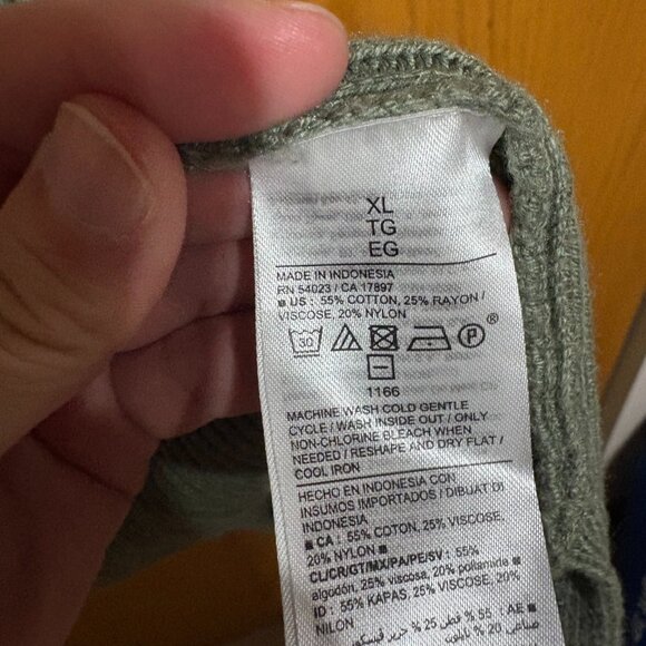 Old Navy Shaker Stitch Long Line Open Front Cardigan in Norfolk Pine size XL - Picture 4 of 6